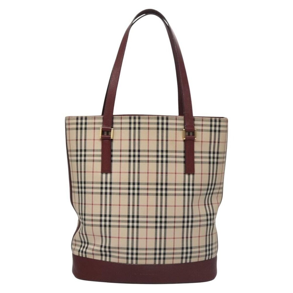 Burberry Nova Check Tote Canvas and Leather